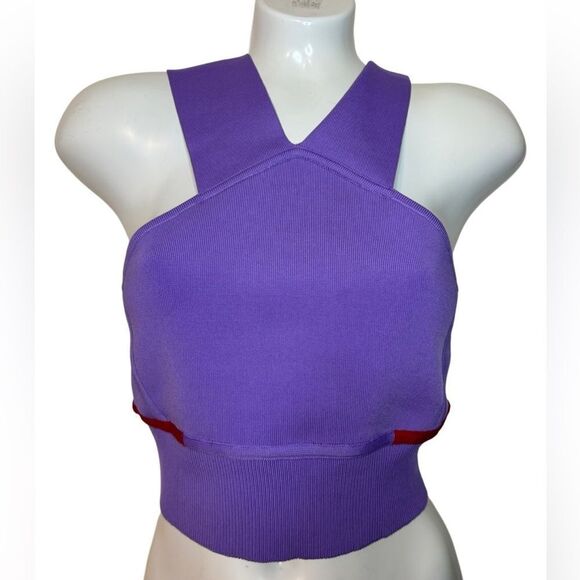 Herve Leger High Neck Bra Top in Wisteria - Picture 4 of 10